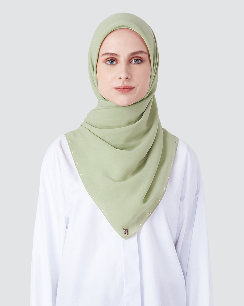 LIYA SQUARE - DUSTY MOSS GREEN