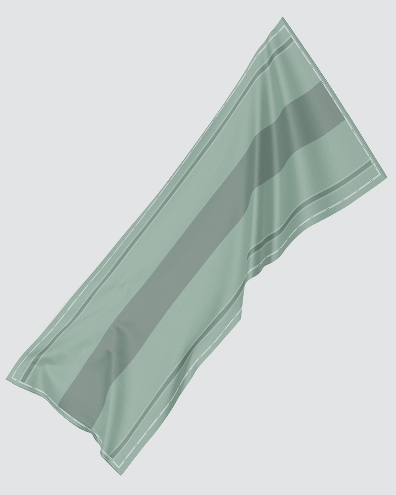AIRI PRINTED SHAWL - BRIGHT PASTEL GREEN-CYAN