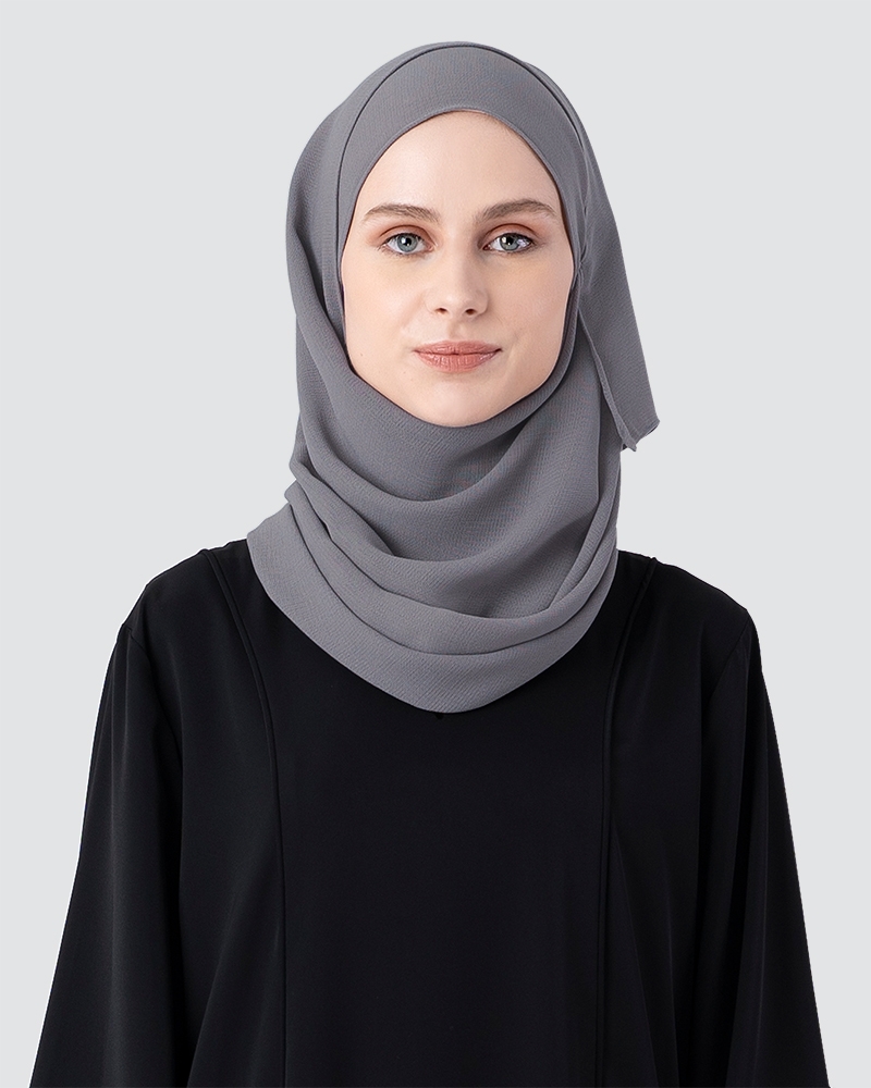 MILDA SHAWL - DARK GREY-BLUE
