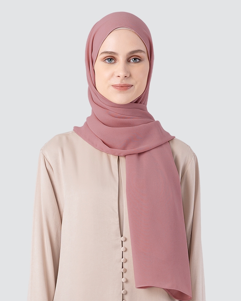 MILDA SHAWL - MEDIUM DUSTY PALE RED