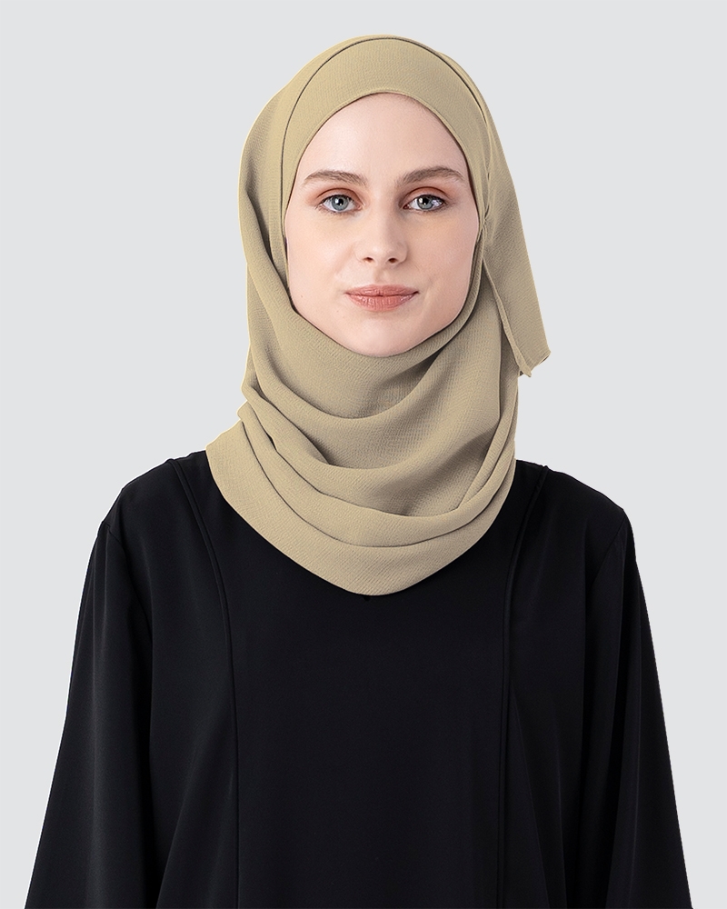 MILDA SHAWL - PALE BROWN