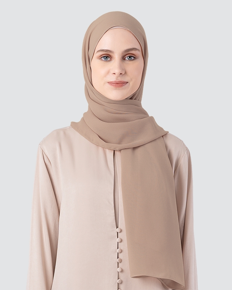 MILDA SHAWL - SOFT BROWN