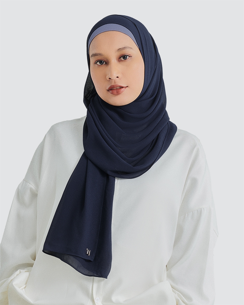 MISORA CHIFFON SEMI-INSTANT - DARK MIDNIGHT BLUE