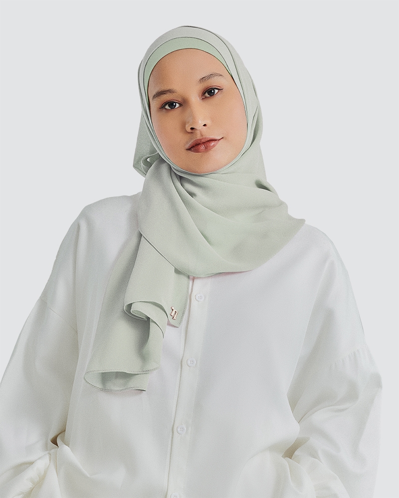 MISORA CHIFFON SEMI-INSTANT - DUSTY MINT CYAN