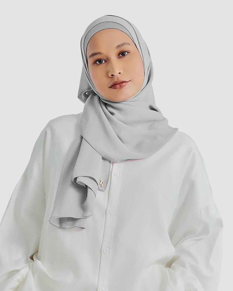 MISORA CHIFFON SEMI-INSTANT - SMOKEY GREY-GREEN