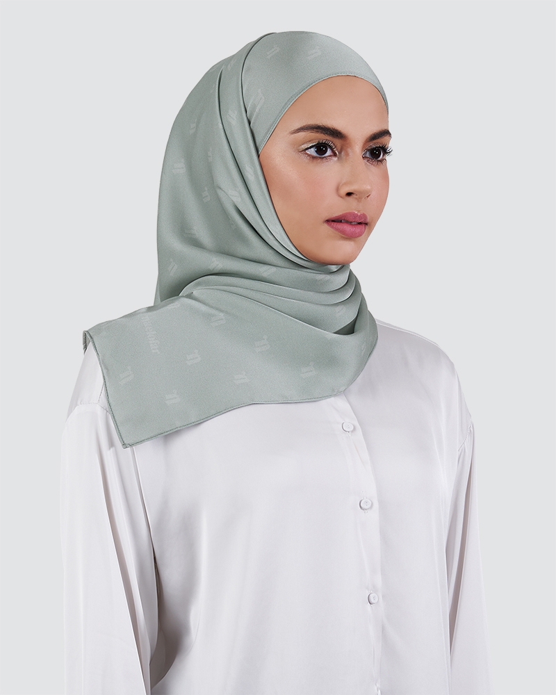 MODA SILKY SATIN - DUSTY MINT CYAN