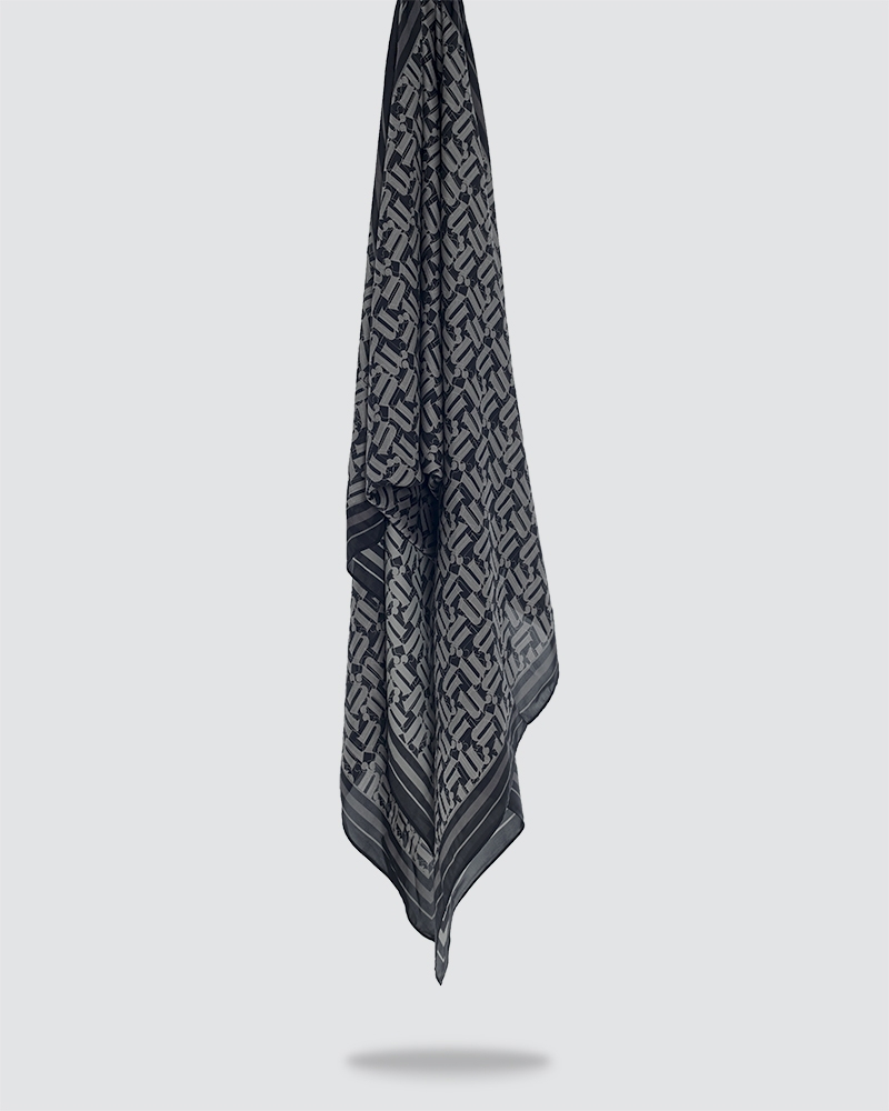 NAELOFAR MONOGRAM SHAWL - BLACK