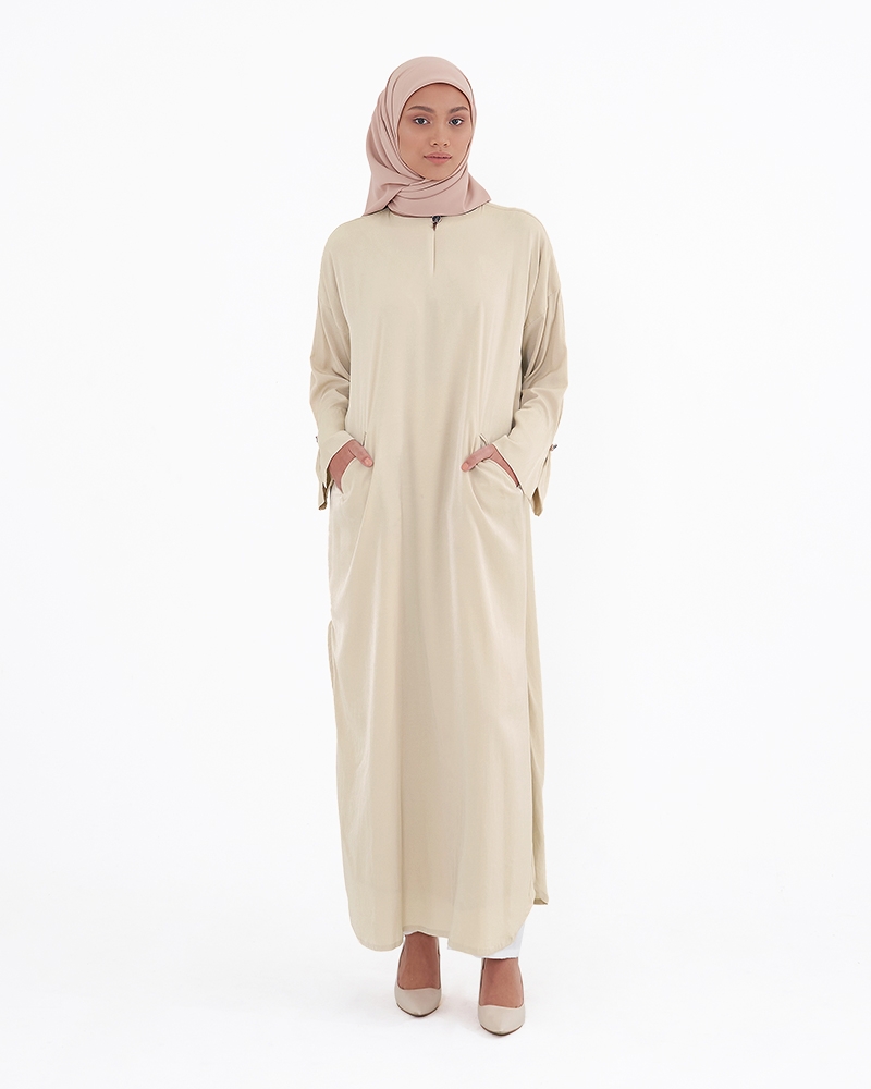OVERSIZED LONG TUNIC - CLAY