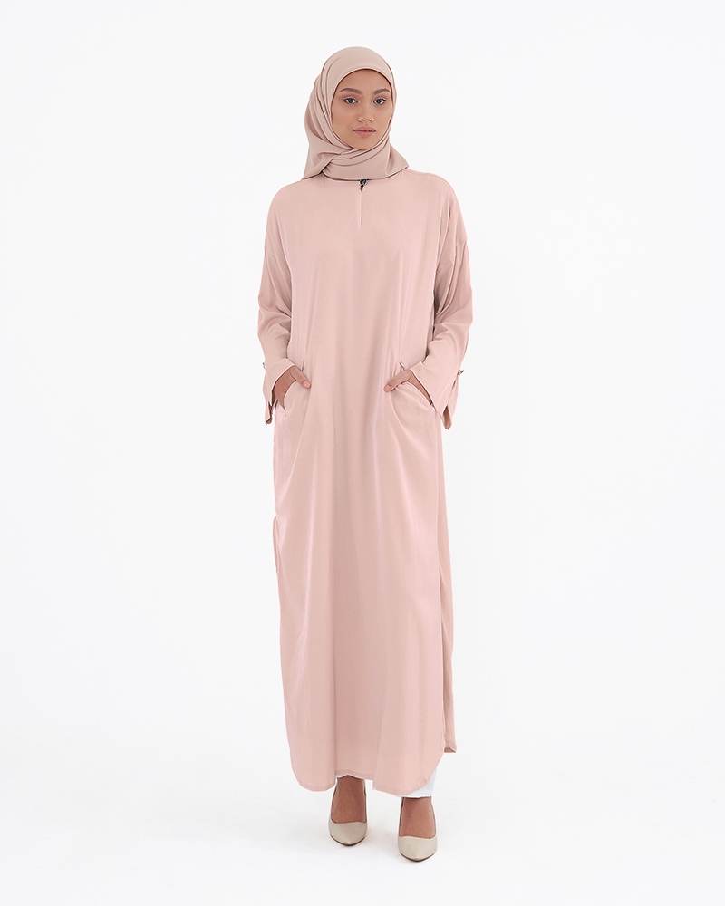OVERSIZED LONG TUNIC - PEACH