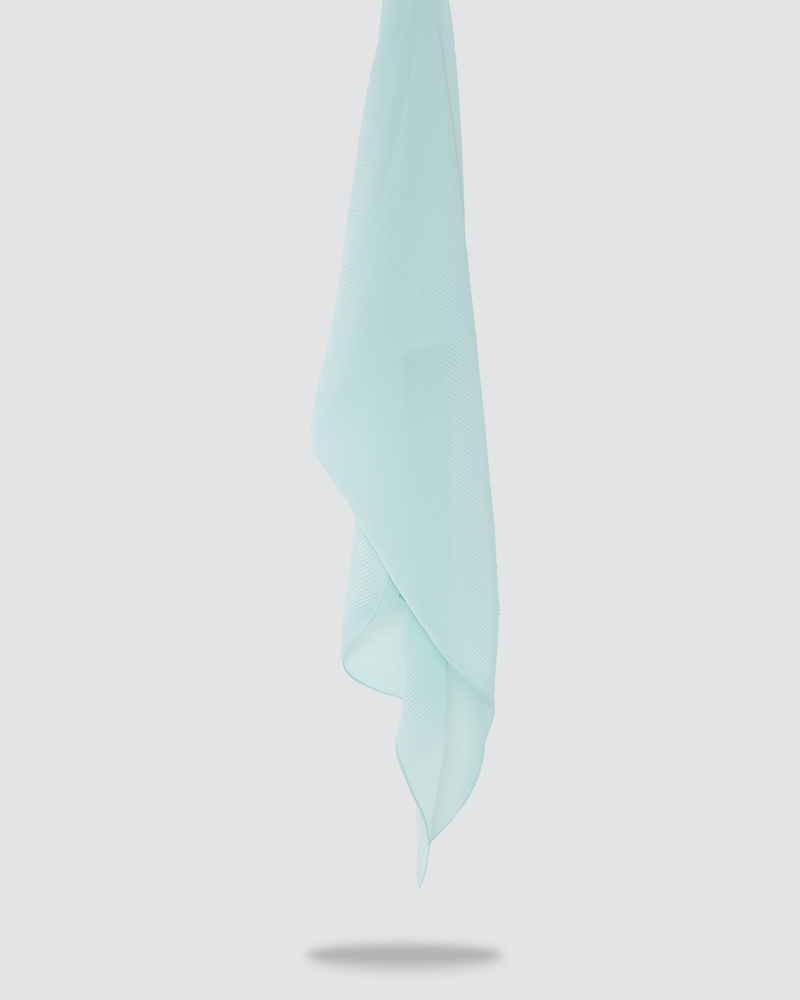 PLIKA SHAWL - BRIGHT PASTEL BLUE