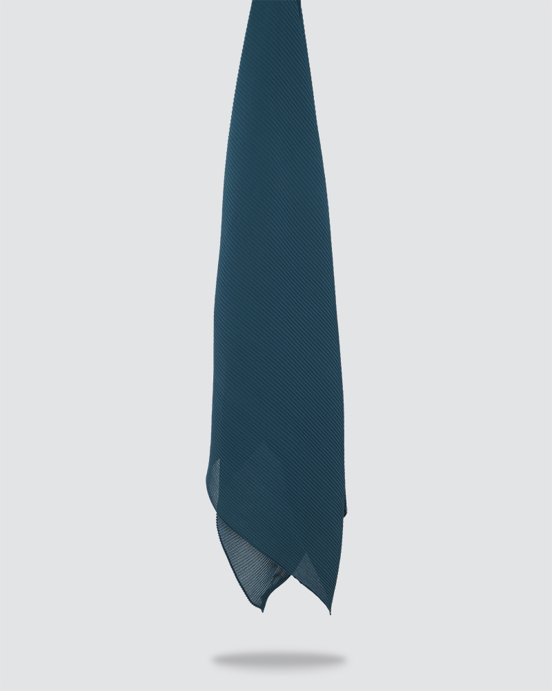 PLIKA SHAWL - DARK CYAN-BLUE