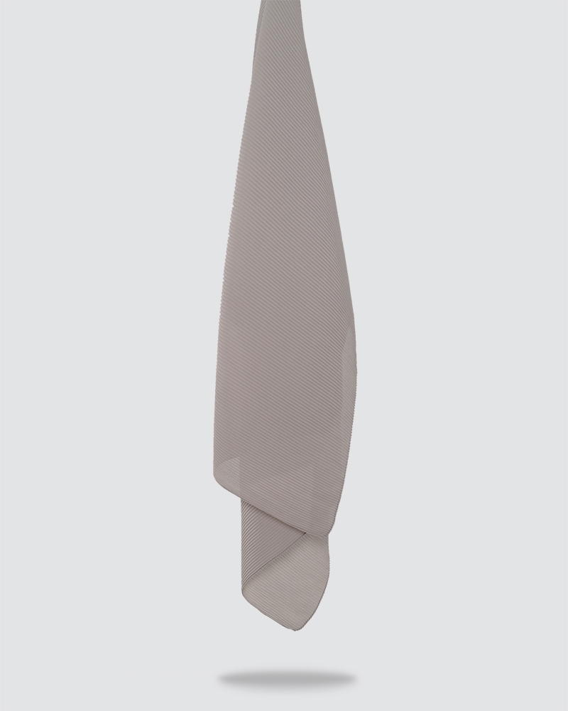 PLIKA SHAWL - LIGHT GREY-BROWN