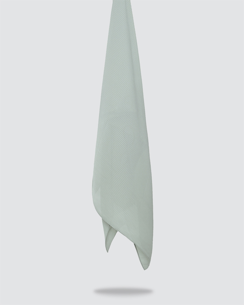 PLIKA SHAWL - MEDIUM LIGHT CYAN-GREEN