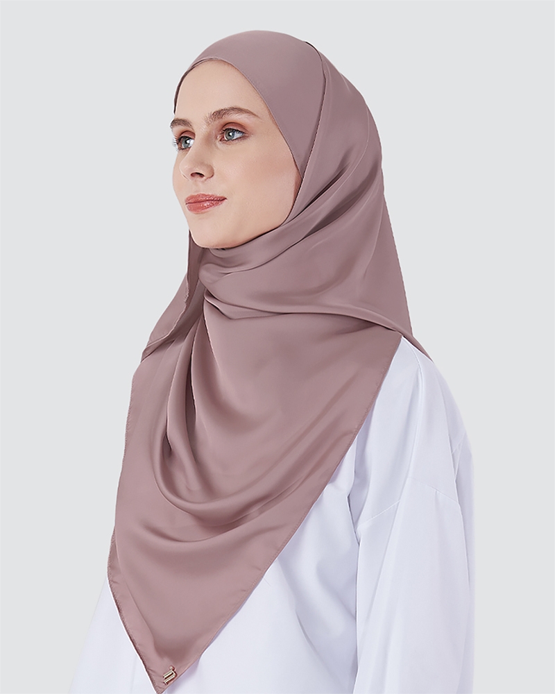 SWARA SATIN SHAWL - DUSTY ROSE