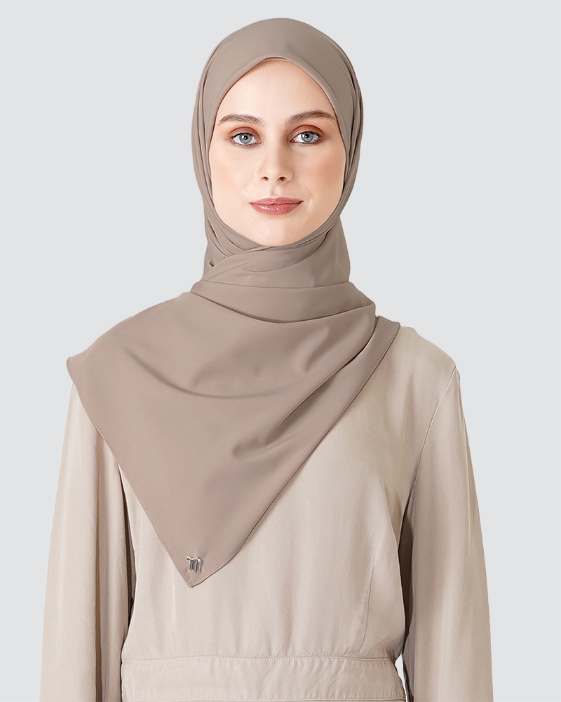 SOFIE COTTON SATIN SQUARE - LIGHT NUDE-LATTE