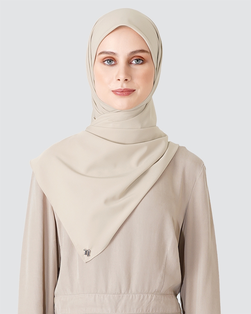 SOFIE COTTON SATIN SQUARE - LIGHT WHITE YELLOW