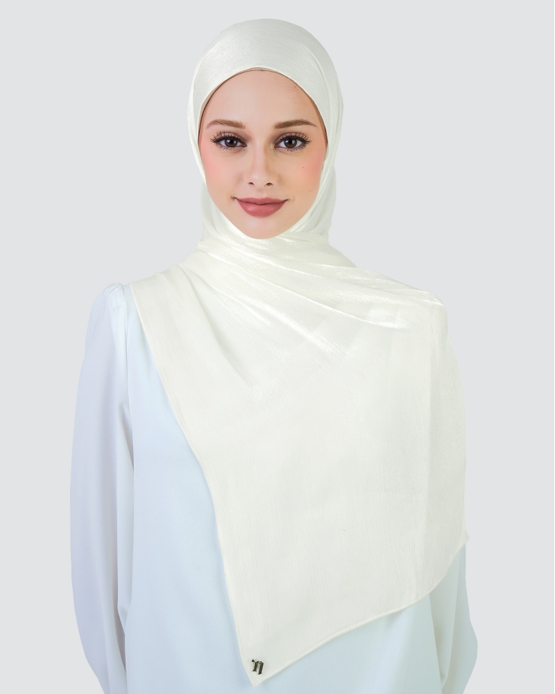 ALAIA CHIFFON SHAWL - WHITE