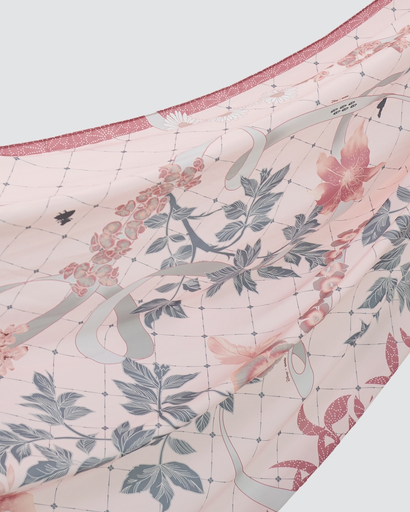 DISNEY X NAELOFAR - ALICE IN WONDERLAND SHAWL - PINK