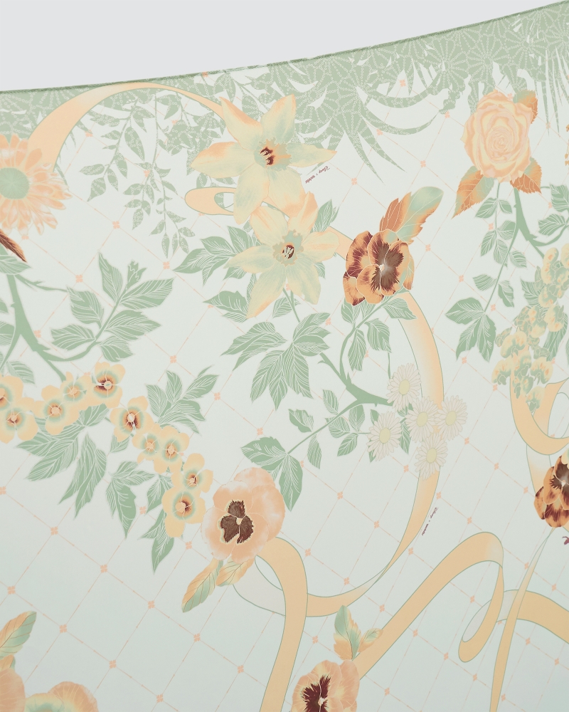 DISNEY X NAELOFAR - ALICE IN WONDERLAND SQUARE - DUSTY GREEN