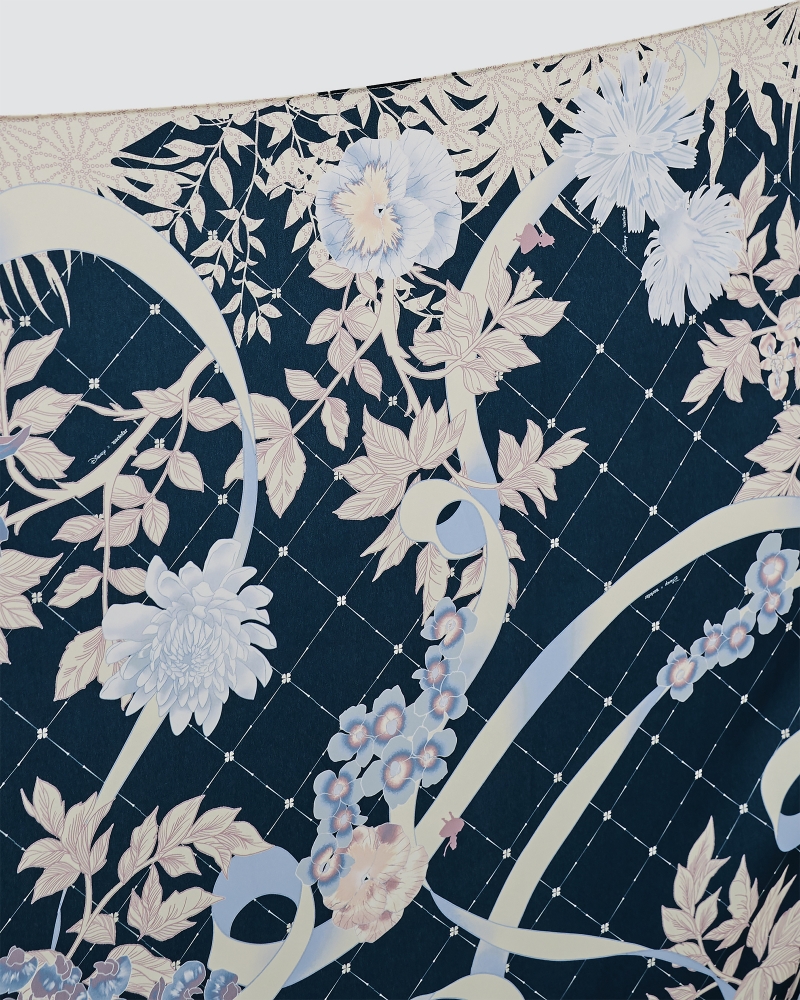 DISNEY X NAELOFAR - ALICE IN WONDERLAND SQUARE - NAVY BLUE