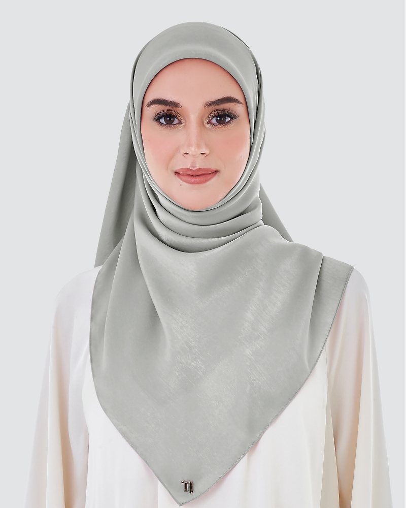 ASHA SATIN SQUARE - GREY