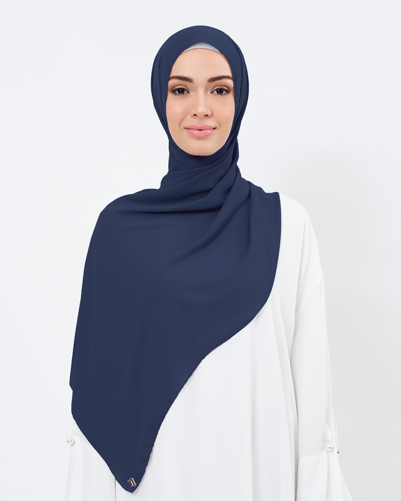 EILA CHIFFON SHAWL - BRIGHT SAPPHIRE BLUE