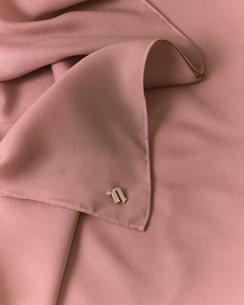 COTTON VOILE SQUARE - ROSE