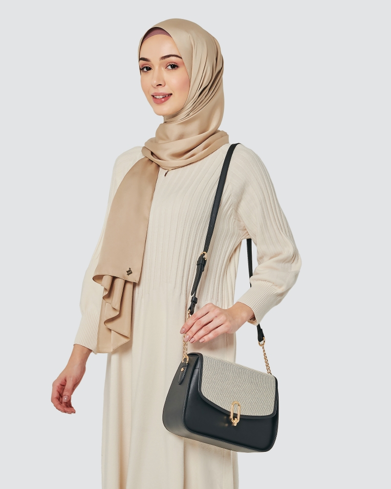 CROSSBODY BAG - CANVAS FLAP EDITION - BLACK