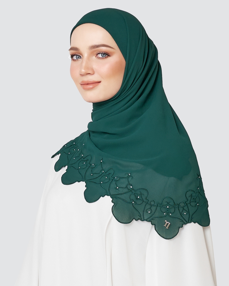 DARLA CRYSTAL SQUARE - EMERALD GREEN