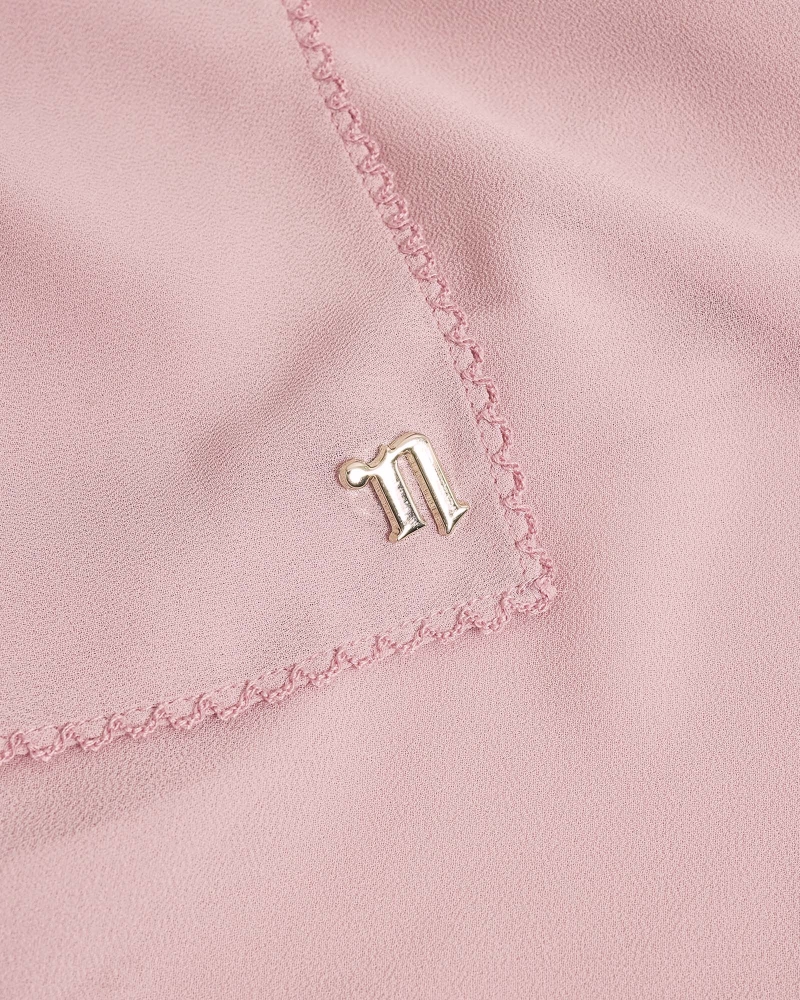DELILAH CHIFFON SQUARE - ROSE BLUSH
