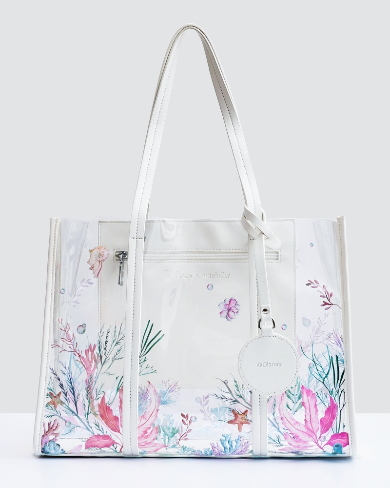 DISNEY X NAELOFAR - THE LITTLE MERMAID CLEAR TOTE BAG - WHITE