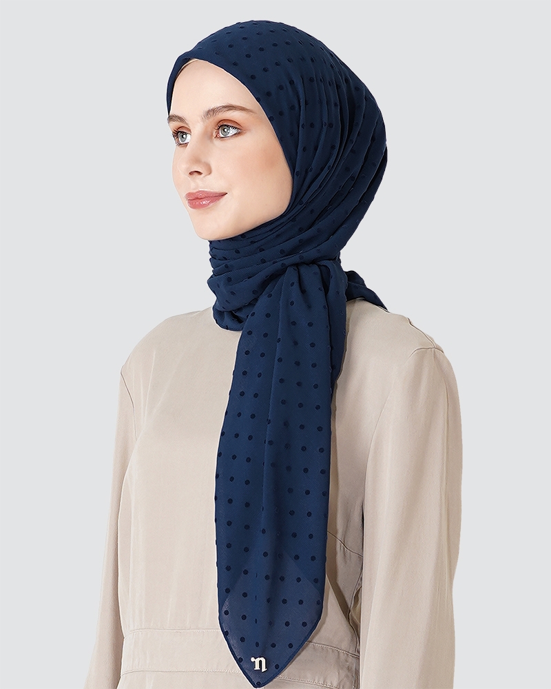 DOTTED SQUARE - DARK BLUE