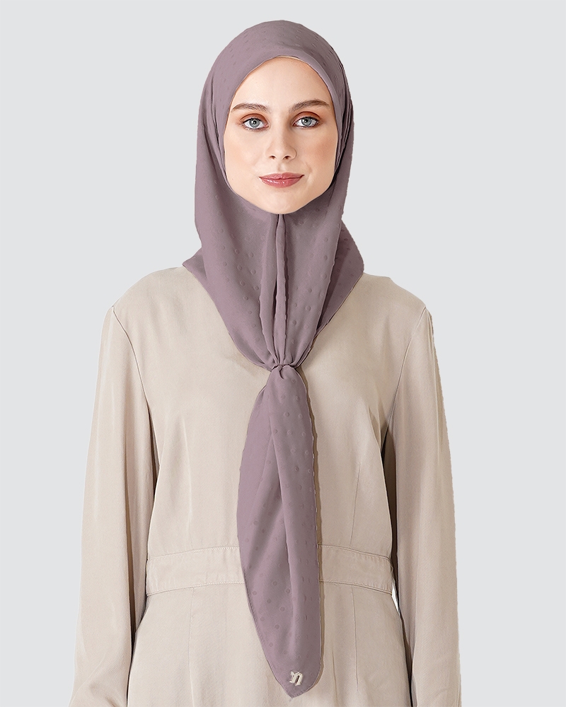 DOTTED SQUARE - PALE MAUVE-PURPLE