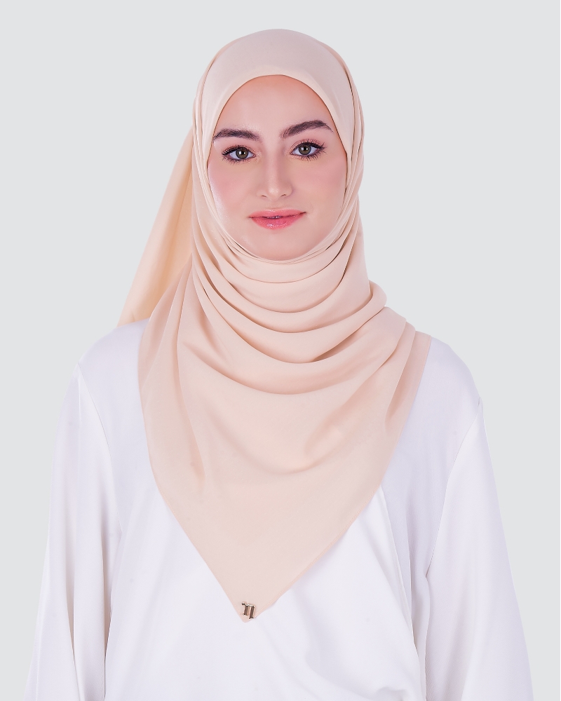 DOTTY TEXTURED CHIFFON SQUARE - SAKURA