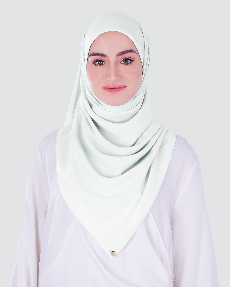 DOTTY TEXTURED CHIFFON SQUARE - WHITE