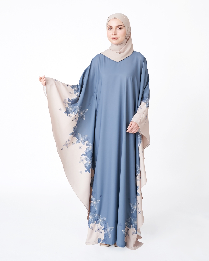 ECHO GEOMETRIC KAFTAN - BLUE