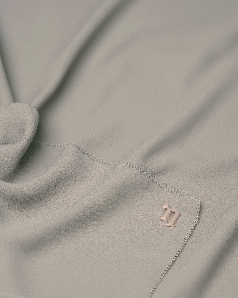 EILA CHIFFON SHAWL - LIGHT GREY