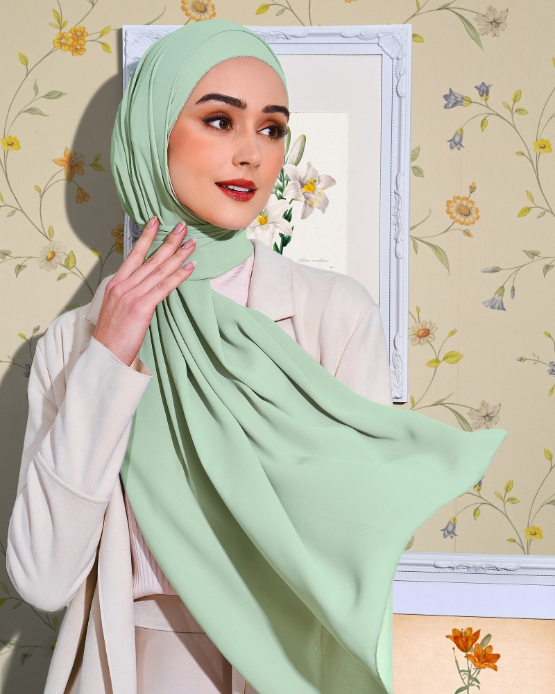 EILA CHIFFON SHAWL - SAGE