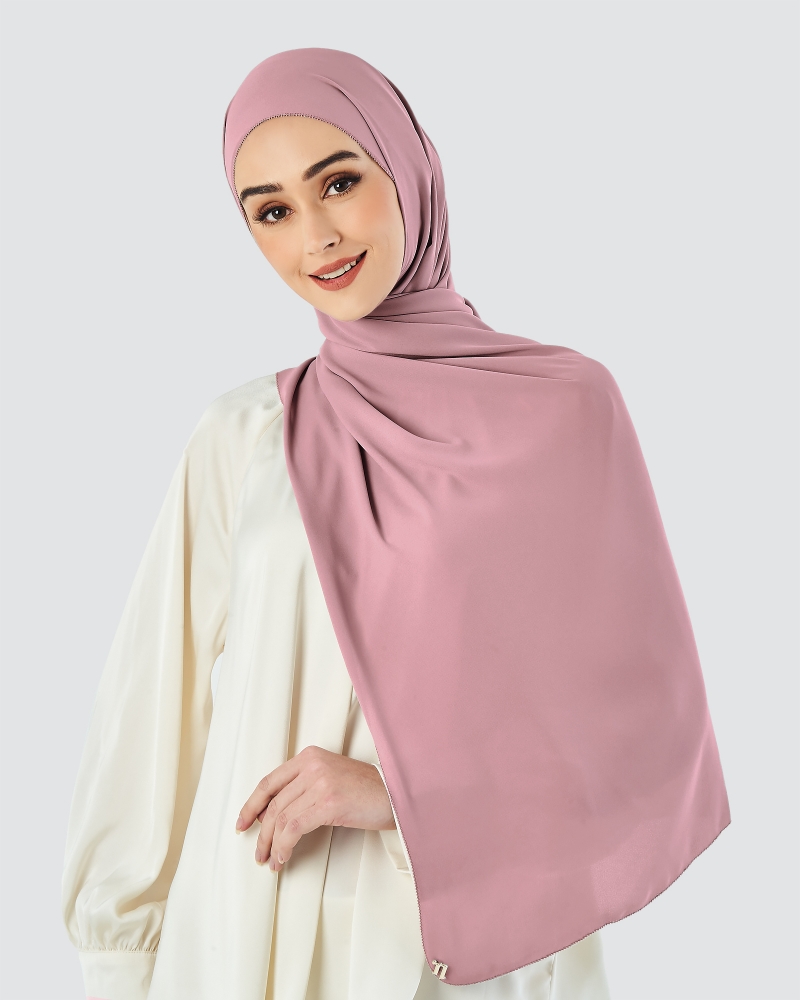 EILA CHIFFON SHAWL - PEONY