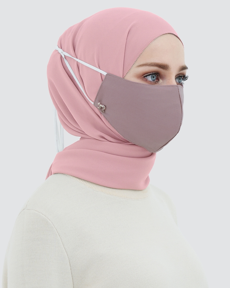 3-PLY COTTON FACE MASK - ADJUSTABLE STRAP - LAVENDER