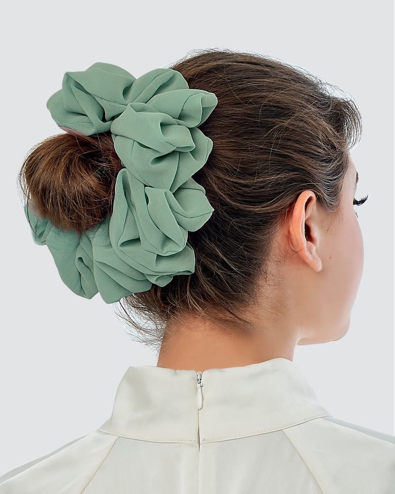 FLUFF CHIFFON SCRUNCHY - SET OF 2