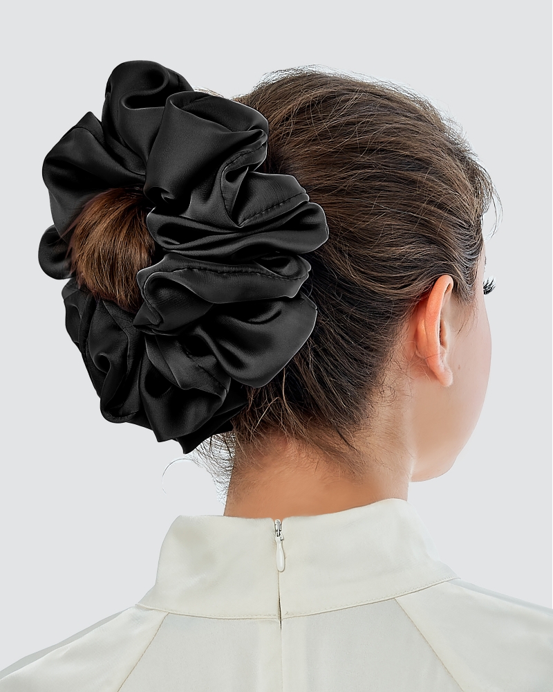 FLUFF SATIN SCRUNCHY - SET OF 2