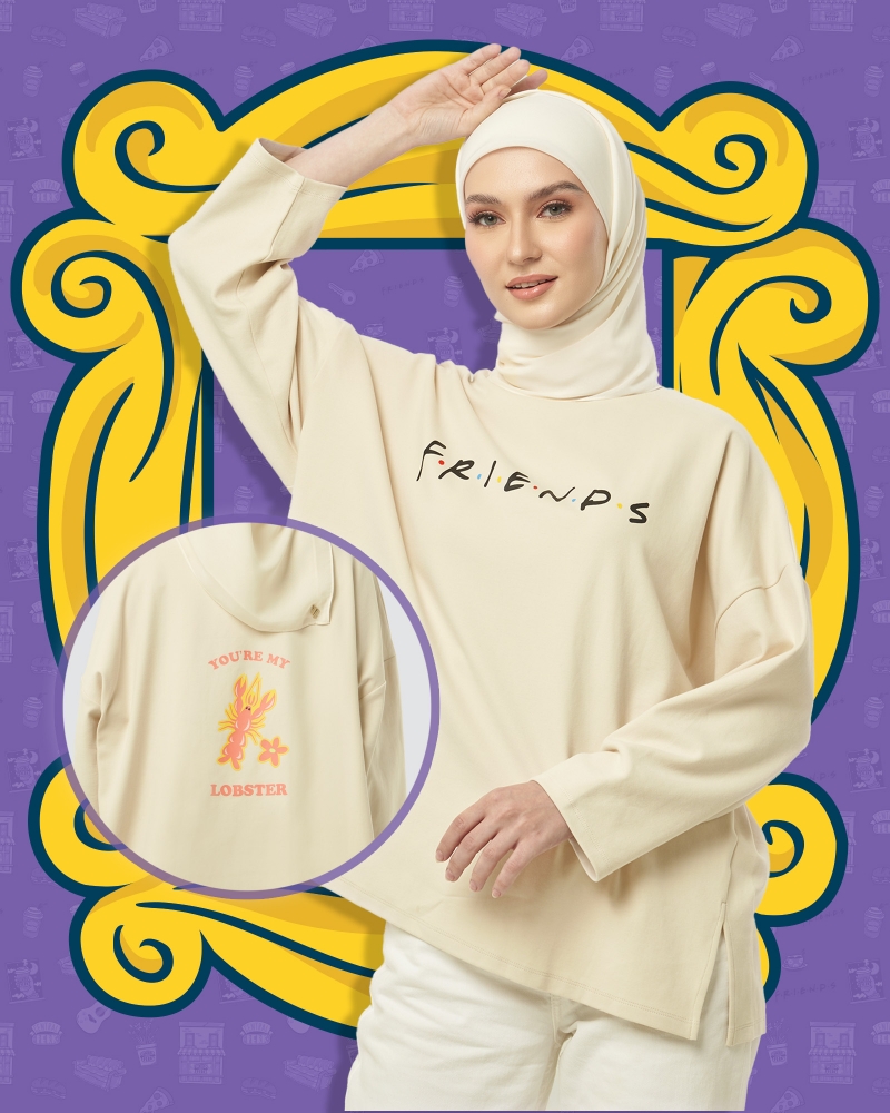 FRIENDS X NAELOFAR THE JUMPER - YOU'RE MY LOBSTER - CREAM