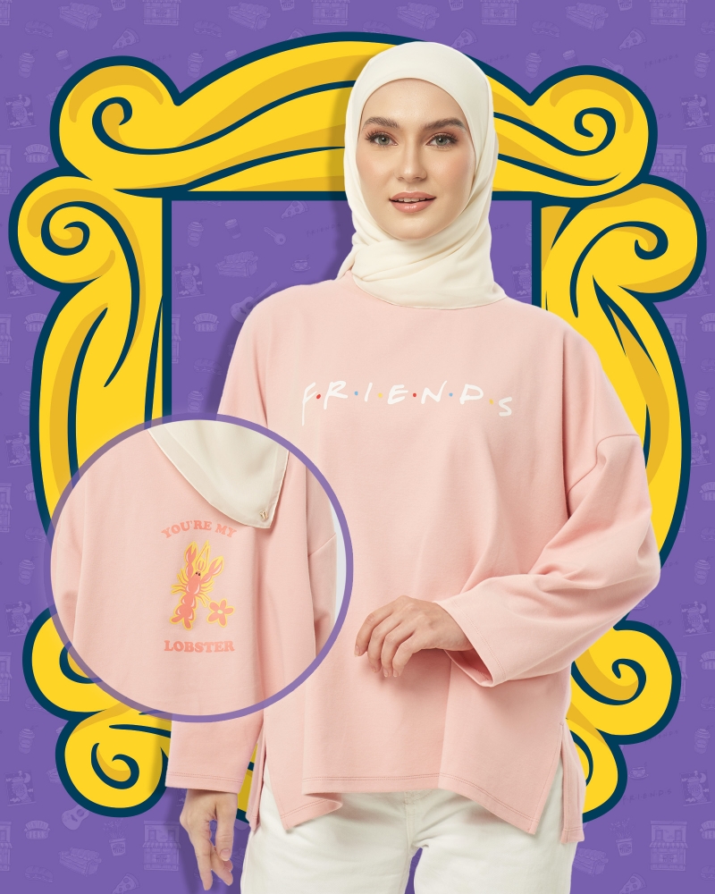 FRIENDS X NAELOFAR THE JUMPER - YOU'RE MY LOBSTER - PINK