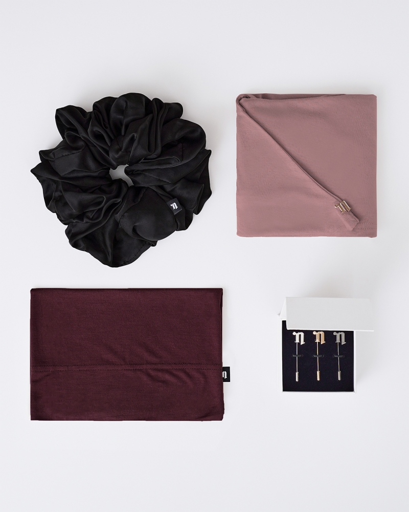 FIRST HIJAB KIT - SOPHIA - MEDIUM DUSTY-ORANGE