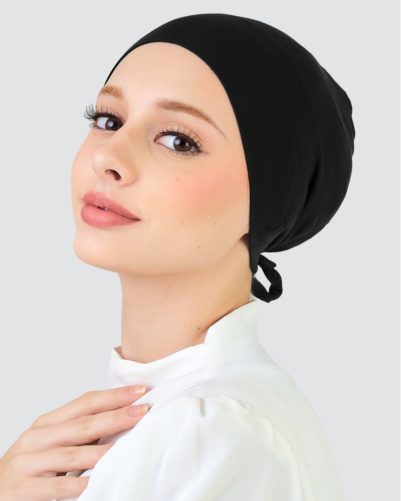 INNER DRAWSTRING SNOWCAP - BLACK