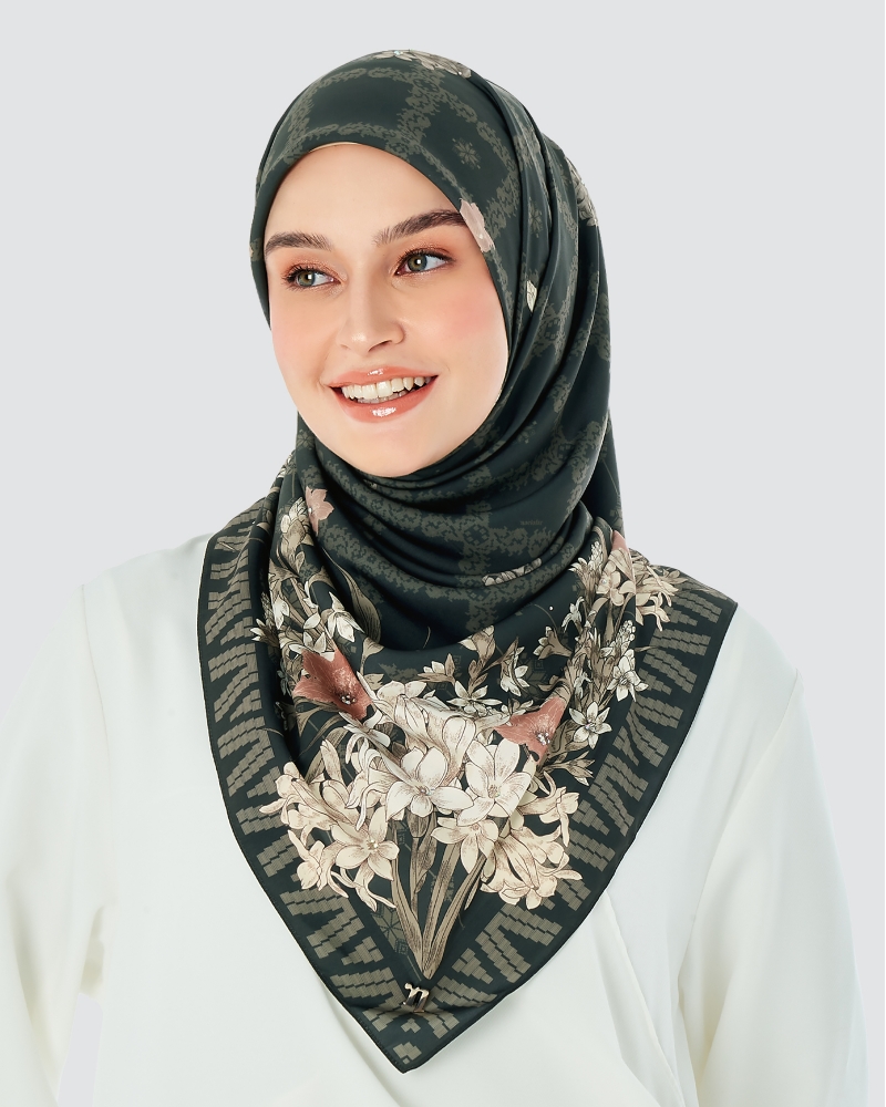 KHATIJAH CRYSTAL SQUARE - BLACK