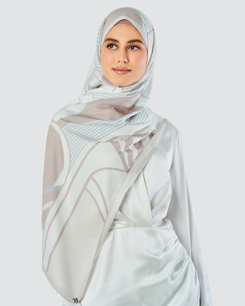 LINEAR RAY SHAWL - CHAMPAGNE