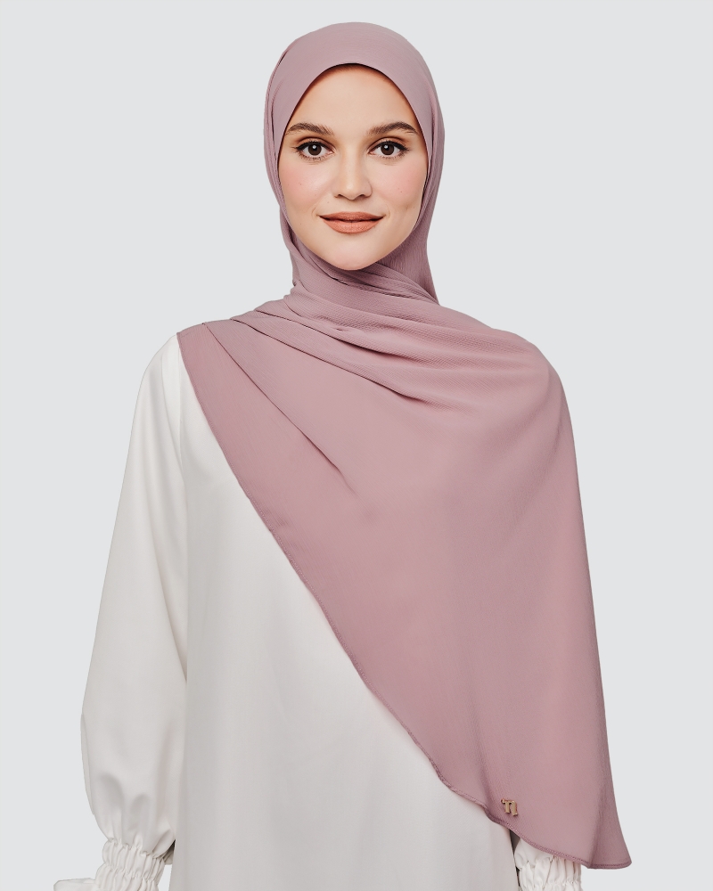 LINIA LINE CHIFFON SHAWL - DUSTY BLUSH