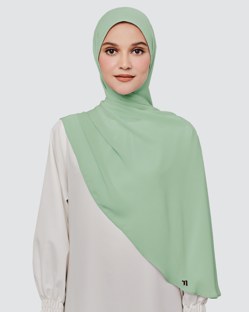 LINIA LINE CHIFFON SHAWL - MINT